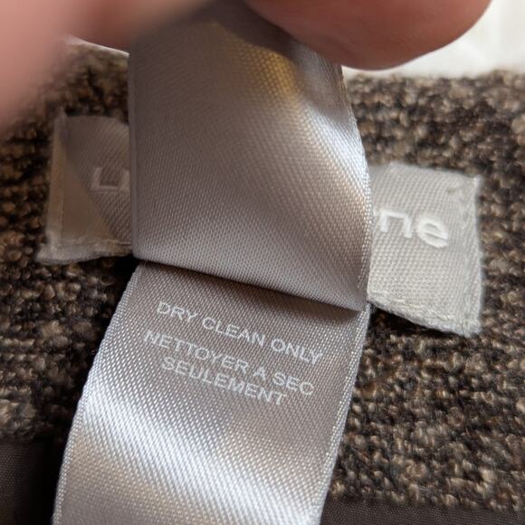 Vintage Liz Claiborne Collection Wool Blend Pencil Skirt Brown Tweed Midi - Picture 5 of 14